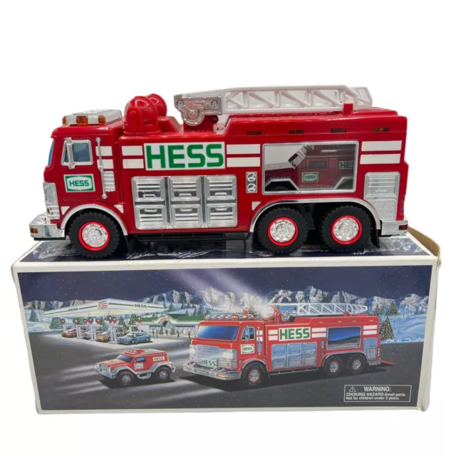 Hess Emergency Truck with Rescue Vehicle Lights Sounds 2005 Ladder Toy Collector