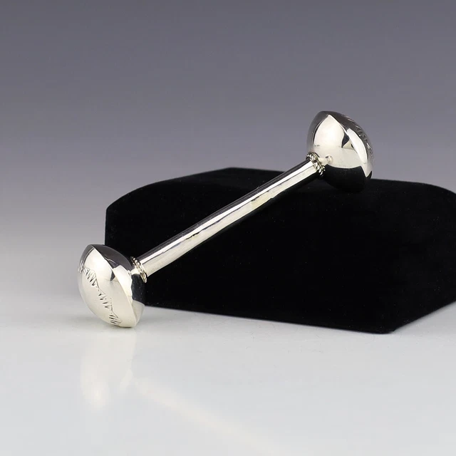 Native American Navajo Sterling Silver Baby Rattle By Monica Smith