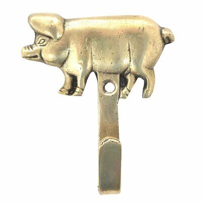 New Multiple Key Holder for Wall Golden Antique Coat Rack Brass Wall Hooks Pig