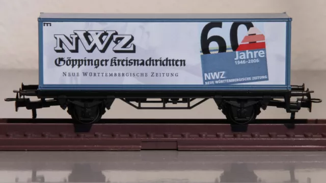 MÄRKLIN HO 605015 Containerwagen "60 Jahre Göppinger Kreisnachrichten NWZ" - OVP