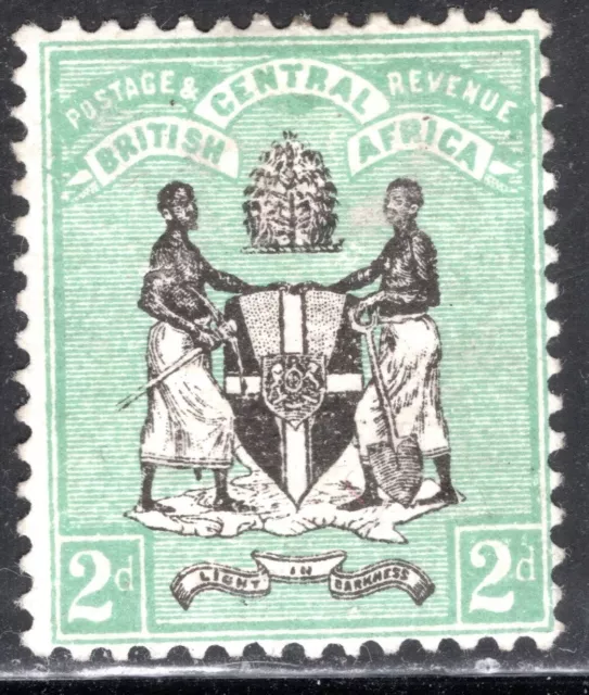British Central Africa Stamp Scott #22, 2c, Coat of Arms 1895, MLH, SCV$55.00