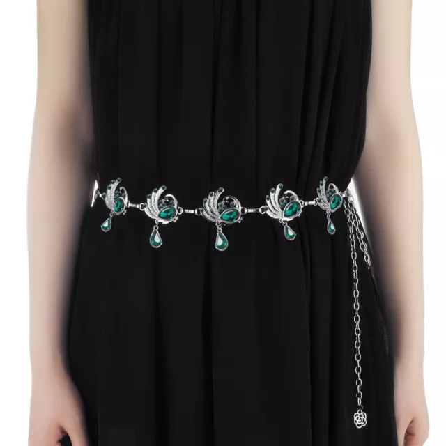 Womens Ladies Waist Chain Belt Peacock Design Motif Fashion Jewellery 3