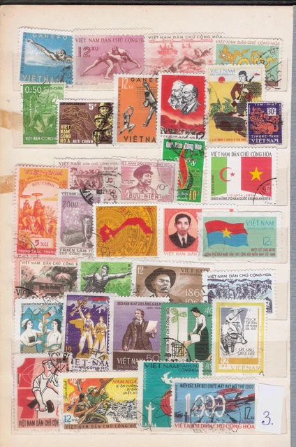 VIETNAM stamps on 1 page (Alb.38 - 3)