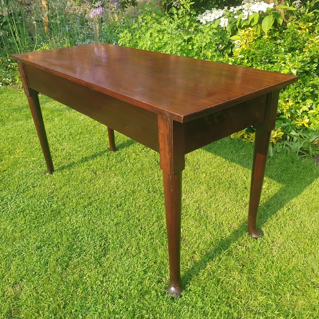 Victorian Mahogany Side Sofa Table Cabriole Legs.  Antique