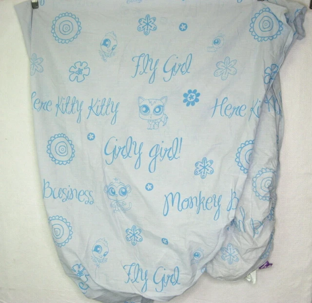 THE LITTLEST PET Shop Full Fitted Bed Sheet Set Blue Paws LPS Room