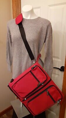 Red Nursery Bag 3 in 1 Diaper Bag Baby Travel carry Bassinet Changing Station