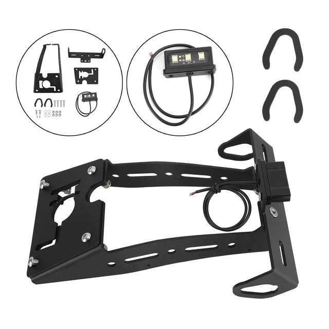 Support Plaque Moto CNC Réglable + Feu LED Pour Suzuki Bandit GSF 250/400/600/650/1200/1250