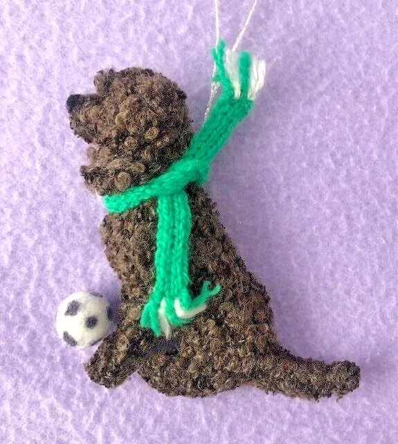 Irish Water Spaniel  Football -Any Colour Scarf  - Part Needle Felted Dog