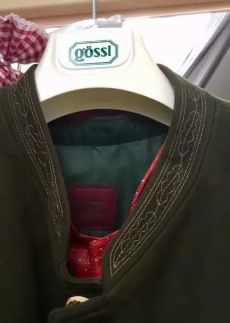 Gössl - Janker giacca tradizionale giacca loden, con gilet/gilet abbinato, taglia 50 3