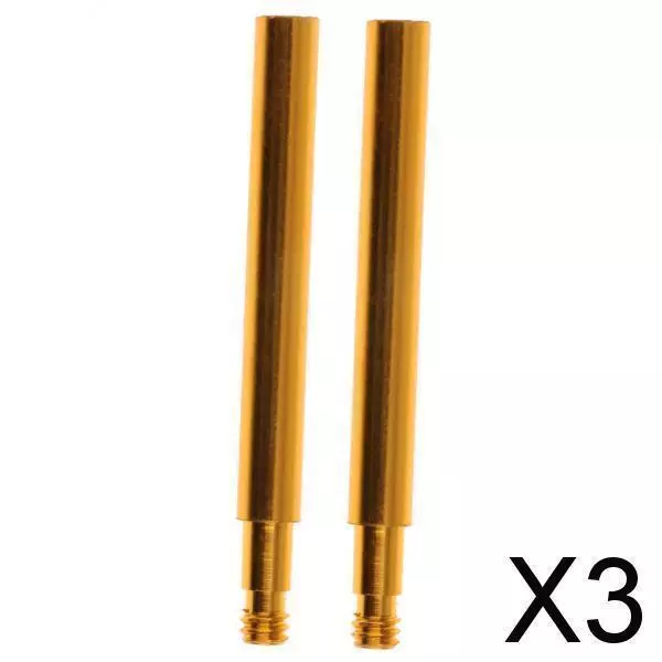 3X 2pcs Cycling Bike  Presta Valve Extensions Extender 60mm Gold