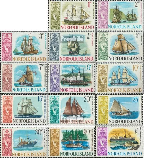 Norfolk-Island 79-92 (complete issue) unmounted mint / never hinged 1967 Vessels