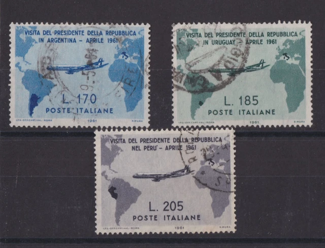 ITALIE: SERIE COMPLETE DE 3 TIMBRES OBLITERES N°845/847 Cote: 45,00€