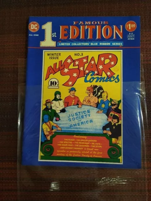 FAMOUS FIRST EDITION F-7 F/VF, All-Star Comics #3, 1st Treasury DC 1975