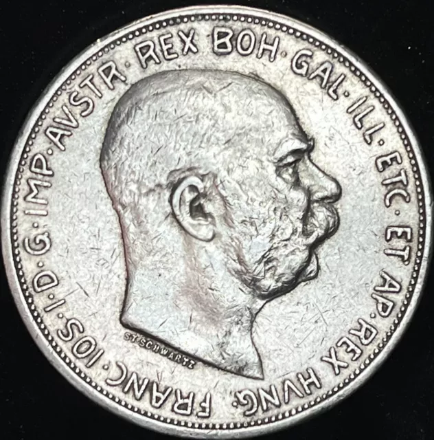1909 Austria 5 Corona Coin - Franz Joseph