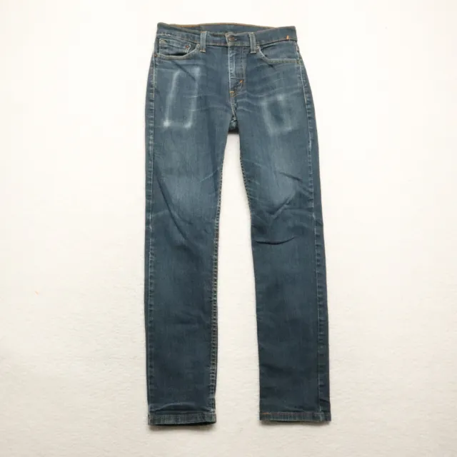 Pantalones de mezclilla elásticos de lavado oscuro para hombre Levi's 511, talla 29x30, azul ajustado, recto, oscuro