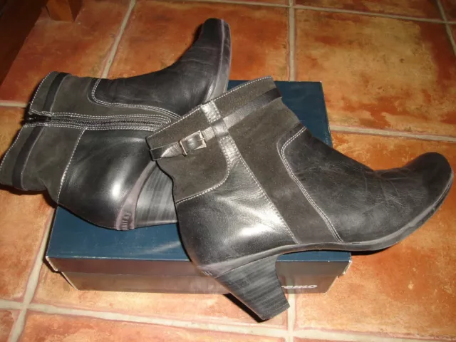 Chaussures Bottines Boots Femme Fille Hispanitas Noir Cuir Dble Cuir 41 Tb Etat