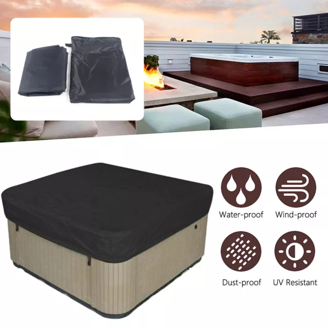 Pool Spa Cover Outdoor Hot Tub Cover Waterproof Dust-Proof UV-Resistant Oxford