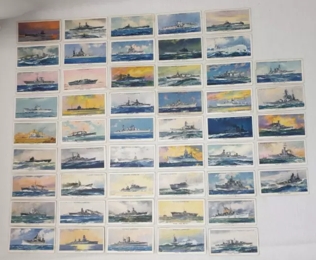 Player's Cigarette Cards Complete Set Of Modern Naval Craft