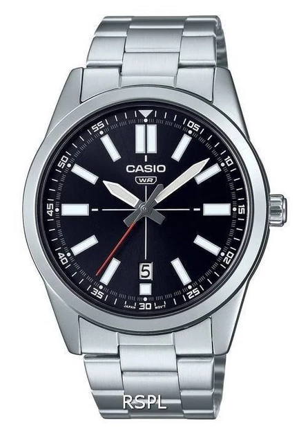 Montre Femme Casio LTP-V009D-1E - Cadran Rectangulaire Noir Acier