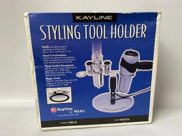Kayline Styling Tool Holder PB5-E #965426, Holds Blow Dryer & 3 Curling Irons