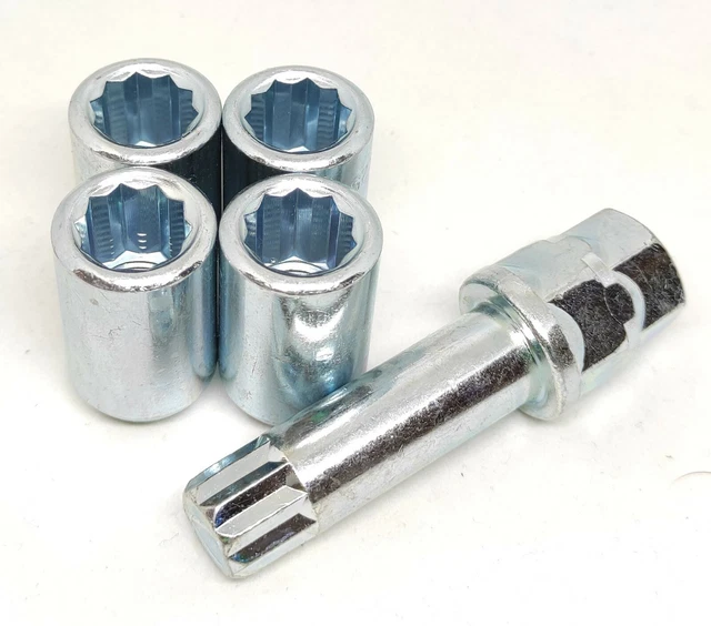 Kit 4 Bulloni In Acciaio Antifurto Cerchi In Lega Ford Ranger Iv - 9