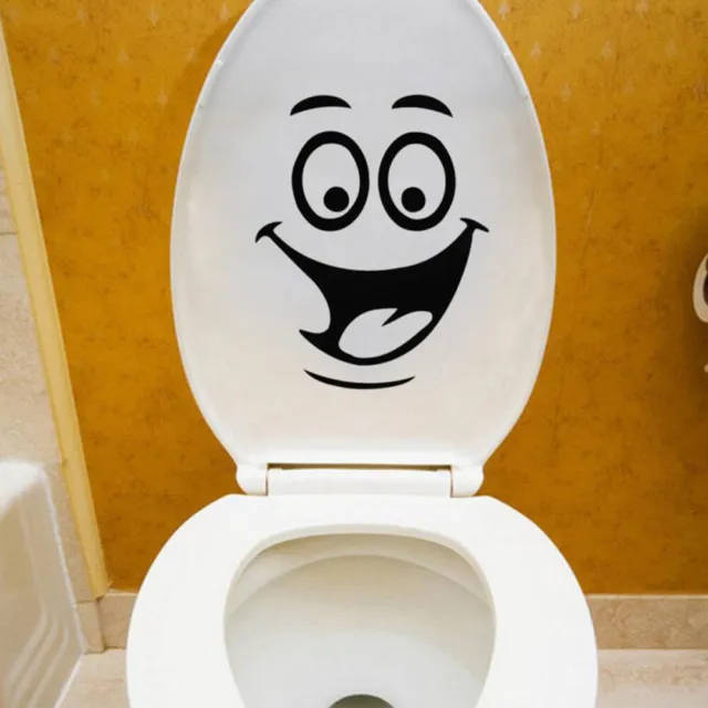 2X Restroom Decal Toilet Decor Sign Funny Seat Bathroom Door Sticker Removable