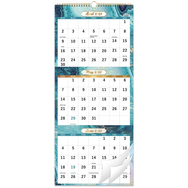 20232024 WALL CALENDAR 3Month Display Vertical Calendar 20232024