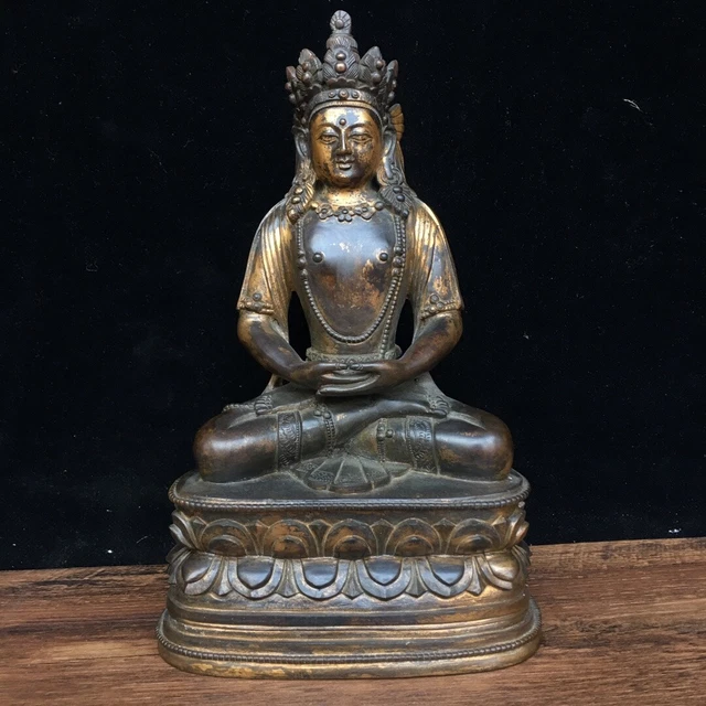 Chinese Exquisite Handmade Buddha Bronze Statue