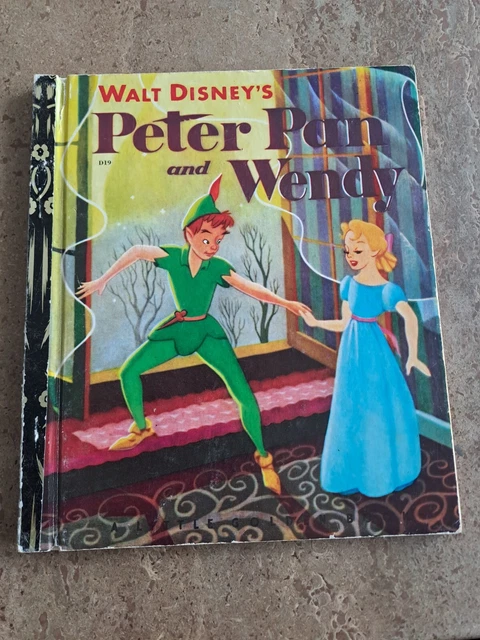 PETER PAN AND Wendy Walt Disney D19 Vintage Little Golden Book 1972 Aus ...