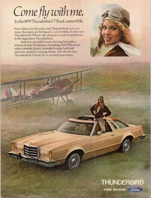 FORD Thunderbird R-Roof Convertible Auto Ad ~ 1979 Magazine Print Advertisement