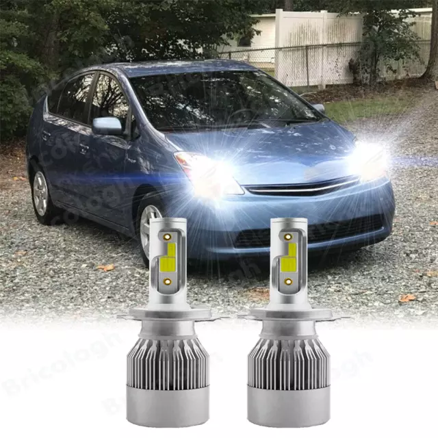 For Toyota Prius 2001-2009 LED Headlight Kit H4 9003 6000K High/Low Beam Bulbs