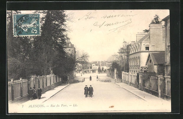 CPA Alencon, Rue du Parc, street view