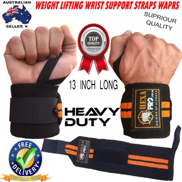 Weight Lifting Gym Training Wrist Support Straps Wraps Bodybuilding