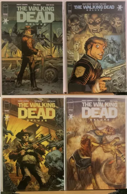 Walking Dead Deluxe #1 Lot Of Four Covers VFN/NM Kirkman Rick Grimes Zombies