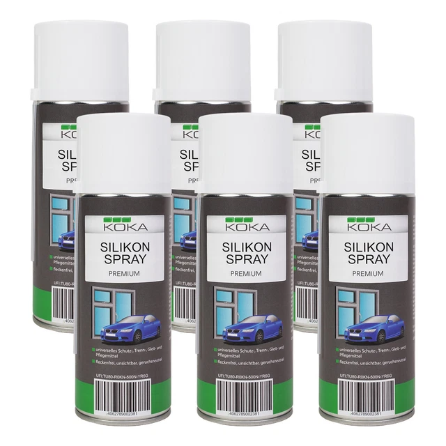 KOKA 3x Silikon-Spray 400ml Gleitmittel Trennmittel Schmiermittel Gummi