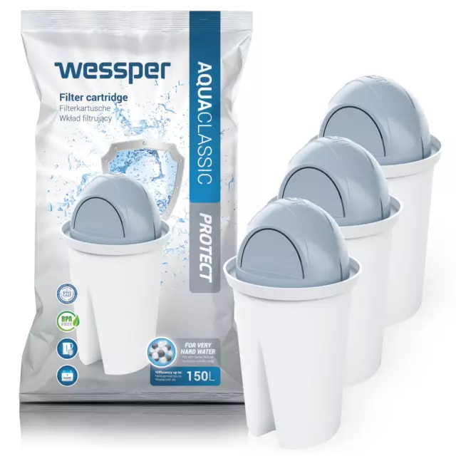 3x Wessper Cartouche Filtrante pour l’eau très dure pour BRITA Classic