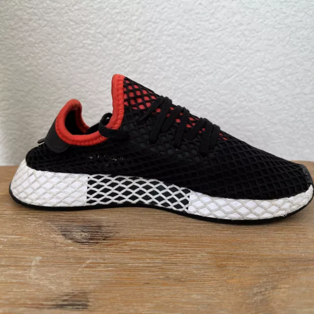 adidas deerupt runner j black red US size 4.5 running shoes kids