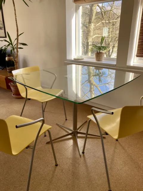BoConcept Table Bo Concept MCM Glass & Chrome Dining Table Mid Century £1000 New