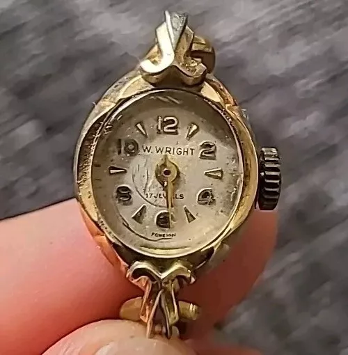 vintage W Wright ladies mechanical watch working