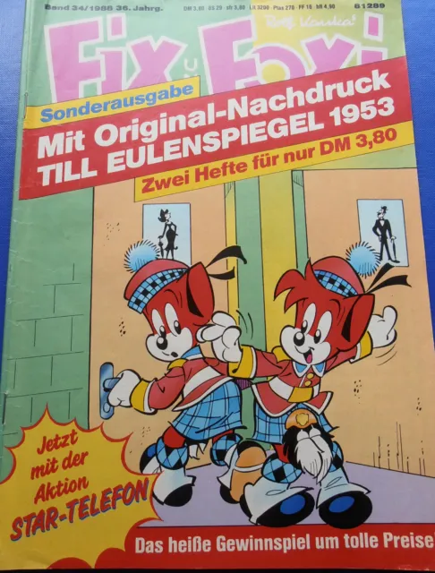 Fix und Foxi Hefte von 1988 Nr. 34,36,37,39,45,51  - 6 Stück von Rolf Kauka