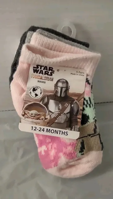 Star Wars Mandalorian Baby Toddler Socks 12 to 24 months Brand New With Tags