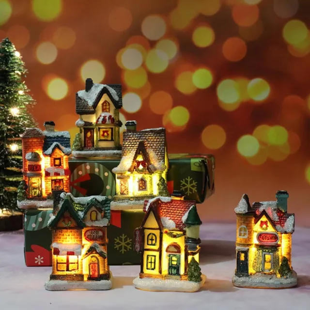 Nützlich Praktisch Haus Ornament Weihnachten 1PC Dekor Dorf Helligkeit