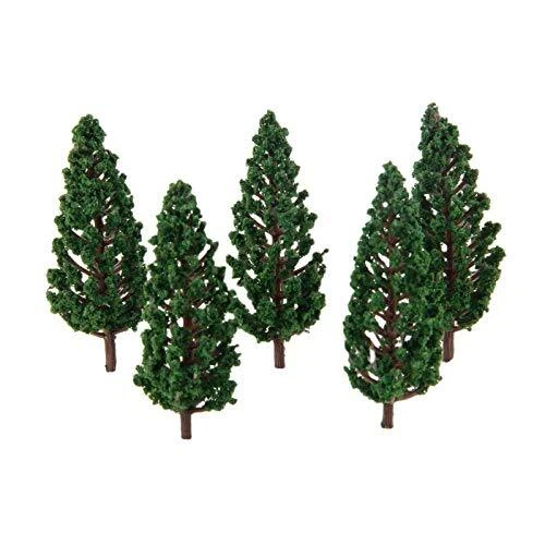 Yetaha 50Pièces Modèle Arbres Arbre Miniature Modèle Arbre de Diorama Modèle ...