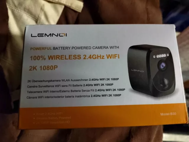 Caméra de surveillance extérieure LEMNOI wifi 2K B30