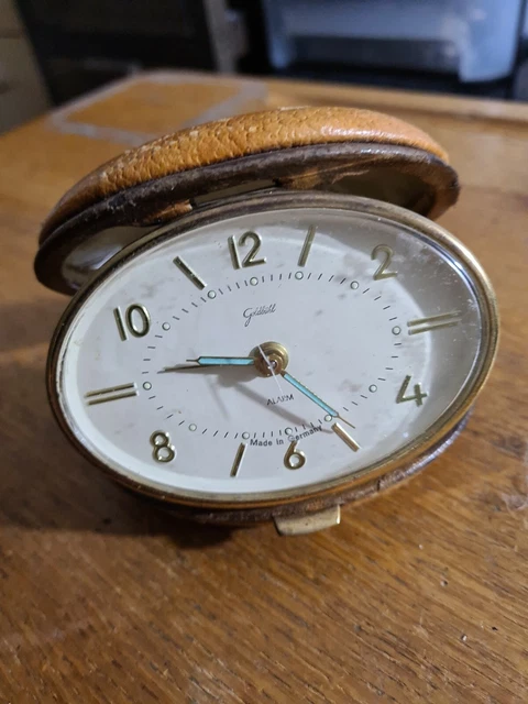 Réveil De Voyage Goldbühl Vintage – Horloge Mécanique Fabriquée En Allemagne, En état De Marche !