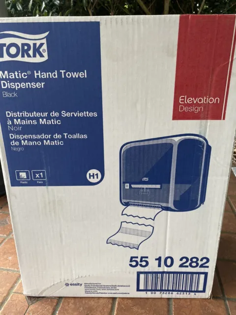 Brand New In Box Tork Evolution Matic Hand Towel Dispenser Black 55 10 282