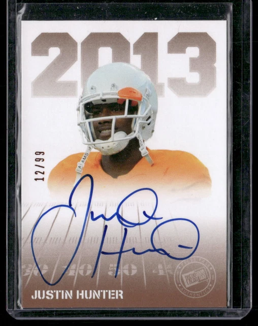 2013 Press Pass Justin Hunter JH Autographs Bronze  AU, SN99