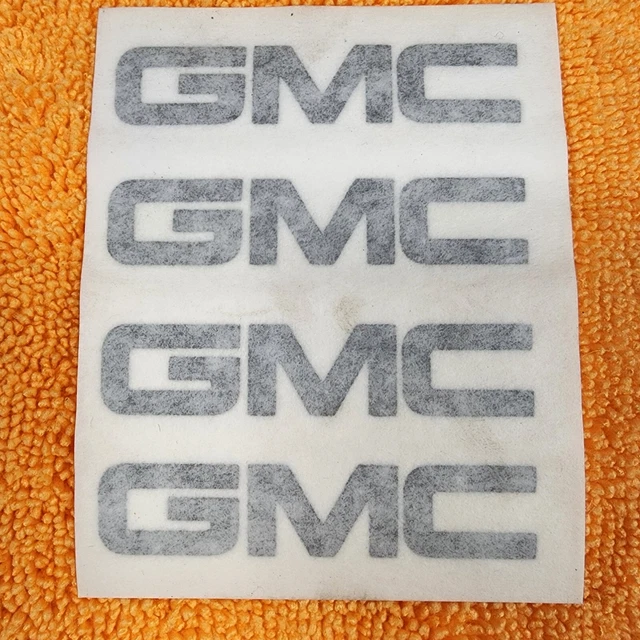 GMC WHEEL RIM Center Cap Black Logo Factory Decal Sticker Set (4) Small EUR 13,80 PicClick FR