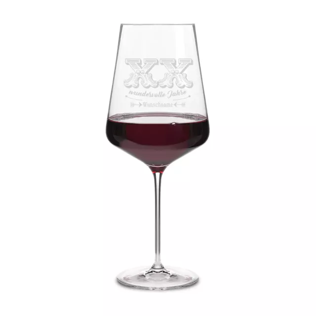 Leonardo Rotweinglas XXL 750ml individuelle Gravur Weinglas - Wundervolle Jahre