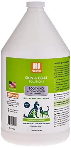 Nootie Cucumber Melon Soothing with Aloe and Oatmeal Pet Shampoo, 1 gal